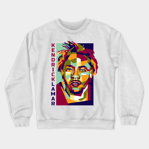 Abstract Kendrick Lamar In WPAP Crewneck Sweatshirt by smd90